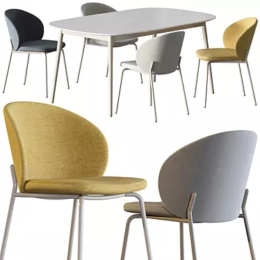 Boconcept Princeton Dining Chair Set 3D model image 1 