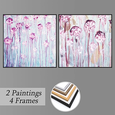 Versatile Set of Wall Paintings 3D model image 1 