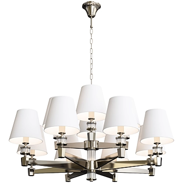 MW-Light DelRey 12 Chrome Chandelier - Elegant Lighting for Your Space 3D model image 1 