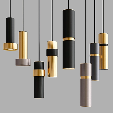 Elegant BRESSO Pendant Light 3D model image 1 