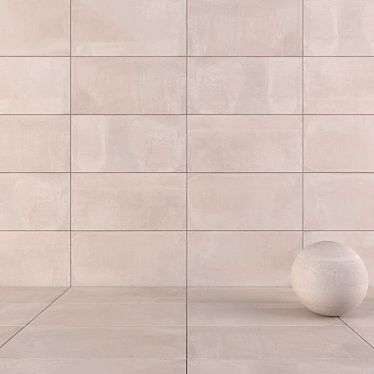 Concrete Wall Tiles: Concrea Bone Collection 3D model image 1 