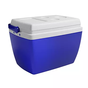 Sleek Steel Cooler 3D model image 1 