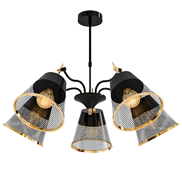 Eget 2197 - Modern 5-Lamp Chandelier 3D model image 1 