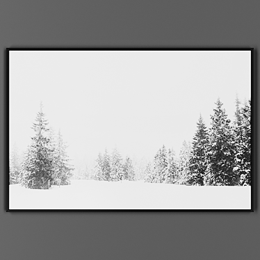 Black Framed Picture 3D model image 1 