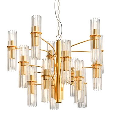 Modern brass chandelier