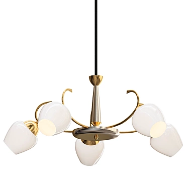 Stilnovo Vintage Italian Chandelier 3D model image 1 