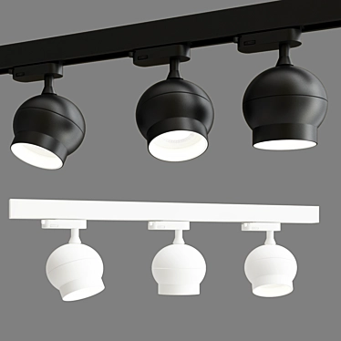 Sleek Ogle Ceiling Lamp 3D model image 1 