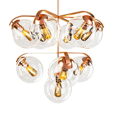 Elegant 10-Light Spotlight Chandelier 3D model image 1 