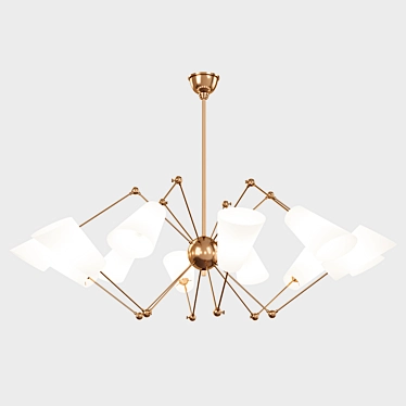 Hudson Valley Buckingham Brass Chandelier 3D model image 1 