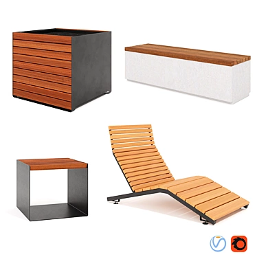 Adanat Outdoor Furniture 3D model image 1 