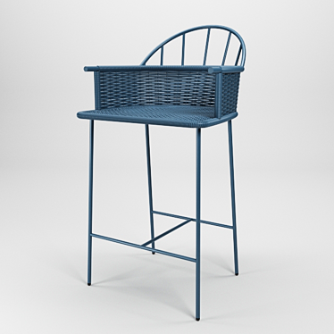 Sleek Mexa 1730 Bar Stool 3D model image 1 