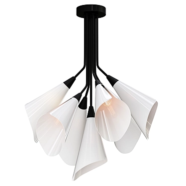 Elegant Calla Lily Ceiling Chandelier 3D model image 1 