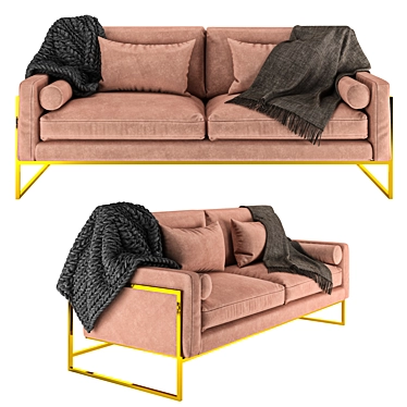 Contemporary 3-Seater Sofa 3D model image 1 