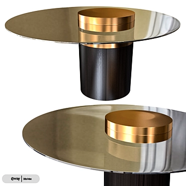 Modern Glass Coffee Table - Gallotti & Radice HAUMEA T 3D model image 1 