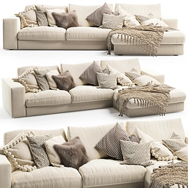 Vittoria Charlie: Stylish and Spacious Sofa 3D model image 1 