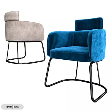 Elegant Ditre Italia Claire Chair 3D model image 1 