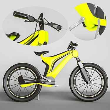 Sleek Modern Bike 3D model image 1 