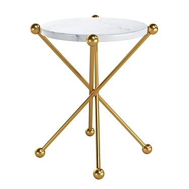 Vintage-inspired Joyeux Side Table 3D model image 1 