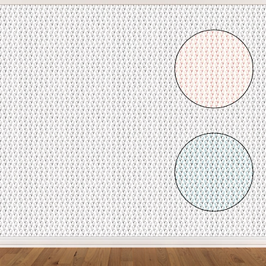 Seamless Wallpaper Set - 3 Colors 3D model image 1 