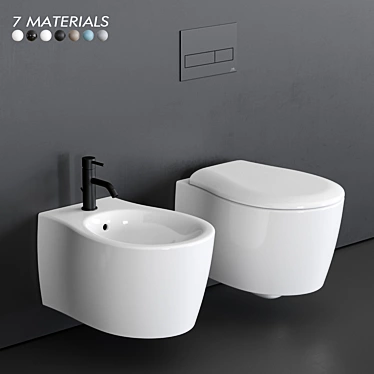 Formosa 2.0 Wall-Hung WC & Bidet 3D model image 1 