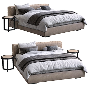 Gordon Bed: Luxury Comfort & Style 3D model image 1 