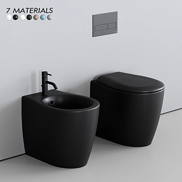 Formosa 2.0 Vitreous China Toilet &Bidet Set 3D model image 1 