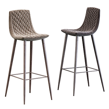 Lecco Barstool: Stylish and Compact Seating 3D model image 1 