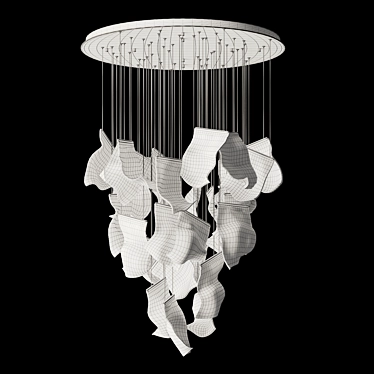 Elegant Acrylic Chandelier: Miran 28 3D model image 1 