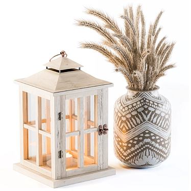 Rustic Harvest Lantern 3D model image 1 