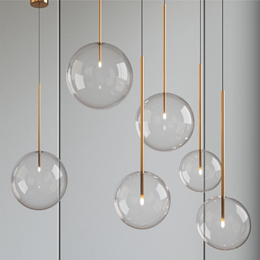 Scandi Pendant Lights - Sleek & Stylish 3D model image 1 