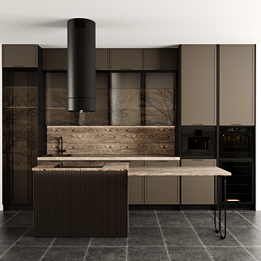 Modern Kitchen Interior Design 3D model image 1 