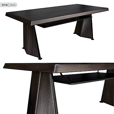 Vitra Trapeze Modern Designer Table 3D model image 1 
