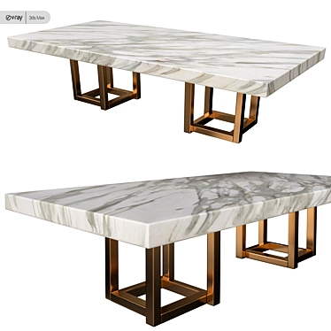 Sleek Petra Table: Modern Elegance 3D model image 1 