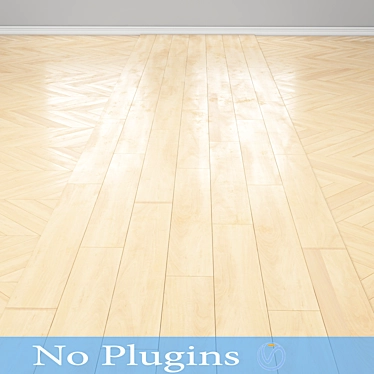 Natural Oak Wood Floor 3D model image 1 