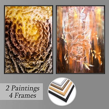 Versatile Set of 2 Wall Paintings 3D model image 1 