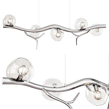 Elegant Ersa Linear Chandelier 3D model image 1 