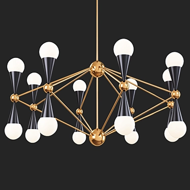 Caracas 16-Light Chandelier: A Radiant Masterpiece 3D model image 1 