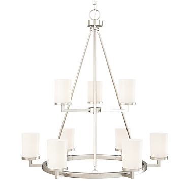 Dazzling Daimlen Chandelier: 9 Lights 3D model image 1 