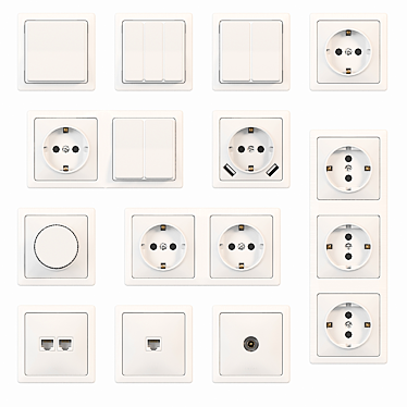 Sockets and switches set white