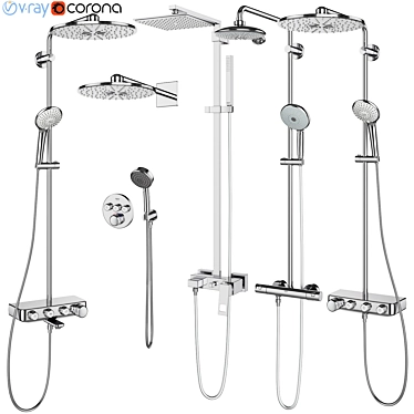 GROHE Euphoria SmartControl Shower Set 3D model image 1 