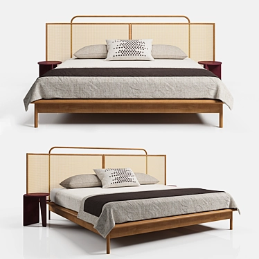 Radnor Mae Bed: Contemporary Elegance for Restful Nights 3D model image 1 