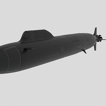 Russian Submarine YASEN 3D Model 3D model image 1 