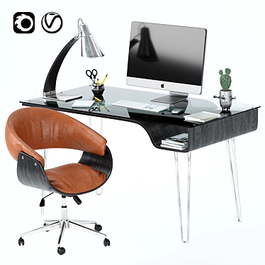 Modern Office Workplace 2015 3D model image 1 