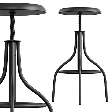 Kave Home Britney Steel Barstool 3D model image 1 