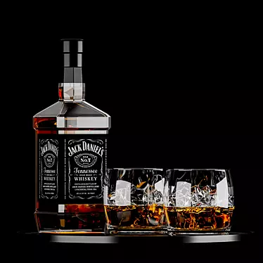 Elegant Whiskey Set: 3D Models 3D model image 1 