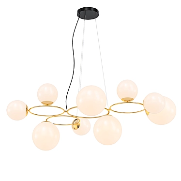 Bubble Bliss 4-Ring Chandelier 3D model image 1 