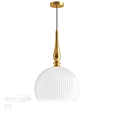 Runga Pendant Light: White/Bronze, 4765/1 3D model image 1 