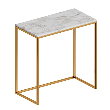 White Marble Top Console by Glasar 3D model image 1 