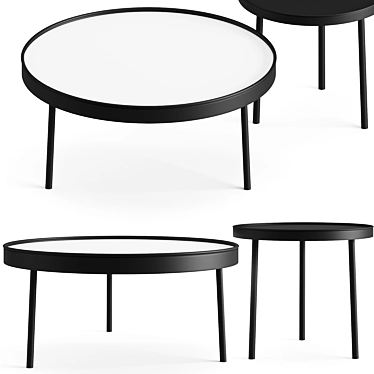 Sleek Northern Coffee Tables 3D model image 1 