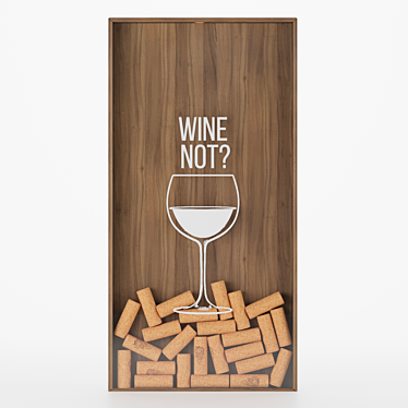 Title: "Whimsical Wine Corks Decor Picture 3D model image 1 